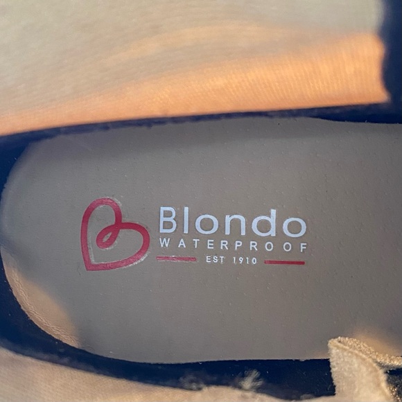 Blondo Womens Shoes Dahlia Boots Sz 5.5 Brown Suede Leather Waterproof Chunky - Picture 9 of 14